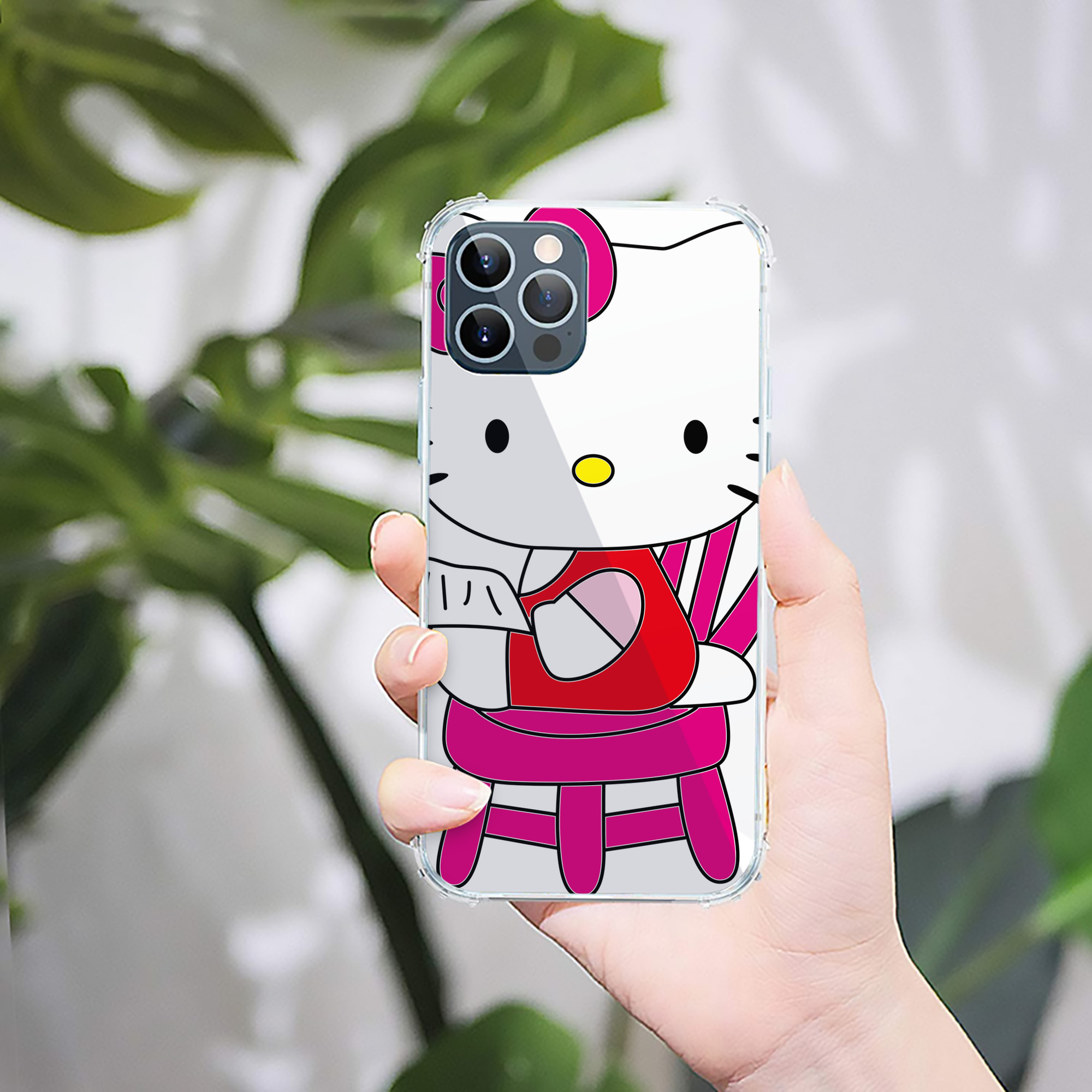 （画像用） Hello Kitty ハローキティ 【iPhone 12シリーズ対応】透明スマホケース（クリアソフトケース）